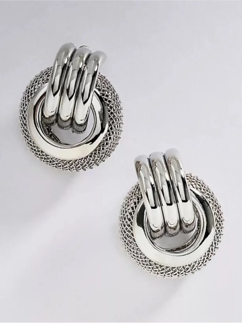New! Silver 1989 Statement Earrings NWOT (3014)